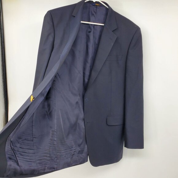 Brooks Brothers 100% Wool Fabric By Loro Piana Navy Blue Blazer Suit Jacket 41 - Picture 6 of 15